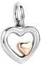 Enamored bicolor pendant with hearts Drops SCZ1090