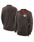 ფოტო #2 პროდუქტის Men's Brown Cleveland Browns Sideline Team ID Reversible Pullover Windshirt