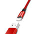 Kabel przewód w materiałowym oplocie USB - iPhone Lightning 1.8m - czerwony