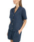 Women's Short-Sleeve Washed Button-Front Camp Shirt