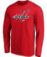 Фото #2 товара Men's Alexander Ovechkin Red Washington Capitals Authentic Stack Name and Number Long Sleeve T-shirt