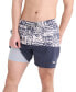 ფოტო #1 პროდუქტის Men's Oh Buoy 2N1 Half Print Volley 5" Swim Shorts