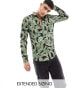 Фото #3 товара ASOS DESIGN paisley print shirt in black and green