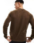 Фото #2 товара Selected Homme wool mix crew neck jumper in brown