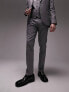 Topman stretch skinny suit trousers in grey