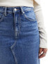 & Other Stories denim midaxi skirt with split in mid blue ASOS exclusive