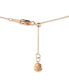 ფოტო #2 პროდუქტის Grape Amethyst (1-1/6 ct. t.w.) & Diamond (1/4 ct. t.w.) Flower Adjustable 20" Pendant Necklace in 14k Rose Gold