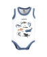 ფოტო #2 პროდუქტის Baby Boys Cotton Sleeveless Bodysuits Shark Types, 5-Pack