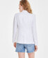 Фото #2 товара Куртка On 34th модная для пышных размеров из льна однобортная, сплетенная, созданная для Macy's.