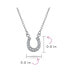 Фото #3 товара Petite Pave Cubic Zirconia CZ Equestrian Good Luck Charm Horseshoe Necklace Pendant Western Jewelry For Women Teens Graduation Gift .925 Sterling Silver