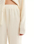 Vero Moda textured jersey trouser co-ord in cream