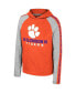 ფოტო #3 პროდუქტის Big Boys Orange Clemson Tigers Ned Raglan Long Sleeve Hooded T-shirt
