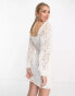 Фото #3 товара French Connection long sleeve mini dress in white lace