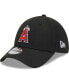 ფოტო #2 პროდუქტის Men's Black Los Angeles Angels Logo 39THIRTY Flex Hat