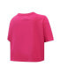 ფოტო #3 პროდუქტის Women's Washington Capitals Triple Pink Cropped Boxy T-shirt