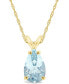 Фото #1 товара Macy's aquamarine (2-5/8 ct. t.w.) Pendant Necklace in 14K Yellow Gold