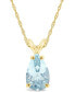 ფოტო #1 პროდუქტის Aquamarine (2-5/8 ct. t.w.) Pendant Necklace in 14K Yellow Gold