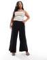 Фото #1 товара Yours wide leg trousers in black