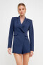 ფოტო #2 პროდუქტის Women's Suit Blazer Romper