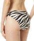 Фото #2 товара Women's O-Ring Zebra-Print Bikini Bottoms