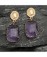 ფოტო #2 პროდუქტის Women's Purple Stone Drop Earrings