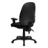 Фото #2 товара High Back Black Fabric Executive Swivel Chair With Adjustable Arms