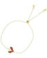 ფოტო #1 პროდუქტის Cubic Zirconia & Enamel Ladybug Bolo Bracelet