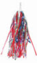 Фото #2 товара Sunlite Pom Pom Bicycle Handlebar Streamers Laser Red/Silver/Blue Pair