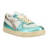 Фото #2 товара Diadora Mi Basket Low Metal Pigskin Used Lace Up Womens Blue Sneakers Casual Sh