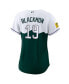 Фото #2 товара Women's Charlie Blackmon White, Forest Green Colorado Rockies City Connect Replica Player Jersey