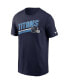 Men's Navy Tennessee Titans Essential Blitz Lockup T-shirt