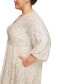 Фото #4 товара Plus Size Sequined Long-Sleeve Tiered Dress