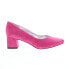 David Tate Creative Womens Pink Leather Slip On Block Heels Shoes 9