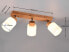 Фото #14 товара Потолочный светильник MeineWunschleuchte LED с деревянным и стеклянным абажуром, белый, 45см