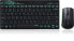 Rapoo 8000 - Mini - Wireless - RF Wireless - QWERTY - Black - Green - Mouse included