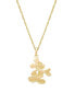 Фото #3 товара Disney children's Mickey Mouse 15" Pendant Necklace in 14k Gold