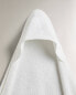 Muslin hooded baby towel with letters