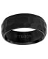 ფოტო #2 პროდუქტის Men's Hammered Finish Wedding Band in Black Tungsten Carbide