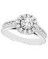 ფოტო #1 პროდუქტის Diamond Halo Engagement Ring (3/4 ct. t.w.) in 14k White or Yellow Gold