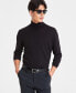 ფოტო #1 პროდუქტის Men's Merino Wool-Blend Turtleneck Sweater, Created for Macy's