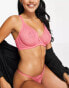 Фото #2 товара Ivory Rose Fuller Bust high apex sheer heart mesh bra in pink