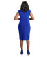 Фото #2 товара Plus Size Twisted-Front Cap-Sleeve Dress