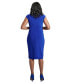 ფოტო #2 პროდუქტის Plus Size Twisted-Front Cap-Sleeve Dress