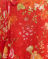 Juniors' Double Ruffle Texture Chiffon Print High Low Dress