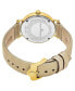 ფოტო #3 პროდუქტის Alexander Watch AD201-02, Ladies Quartz Small-Second Watch with Yellow Gold Tone Stainless Steel Case on Gold Satin Strap