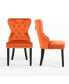 Фото #1 товара Velvet Upholstered Tufted Dining Chairs Set of 2