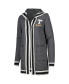 Women's Charcoal Tennessee Volunteers One More Round Tri-Blend Striped Hooded Cardigan Sweater