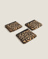 Фото #8 товара Pack of leopard print velour hand towels (pack of 3)