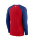 Фото #4 товара Men's Red, Royal Chicago Cubs Game Authentic Collection Performance Raglan Long Sleeve T-shirt