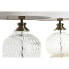 Desk lamp Home ESPRIT White Beige Metal Crystal 38 x 38 x 54 cm (2 Units)